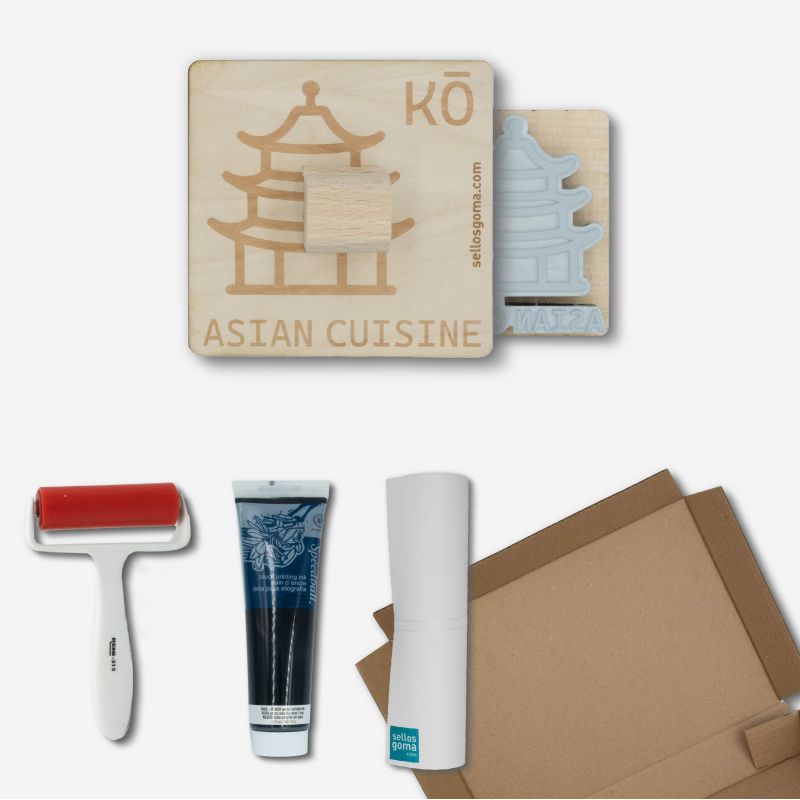 KIT Tinta + sello grande CUADRADO