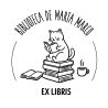 Sello de Ex Libris Diseño Gato Lector | SellosGoma